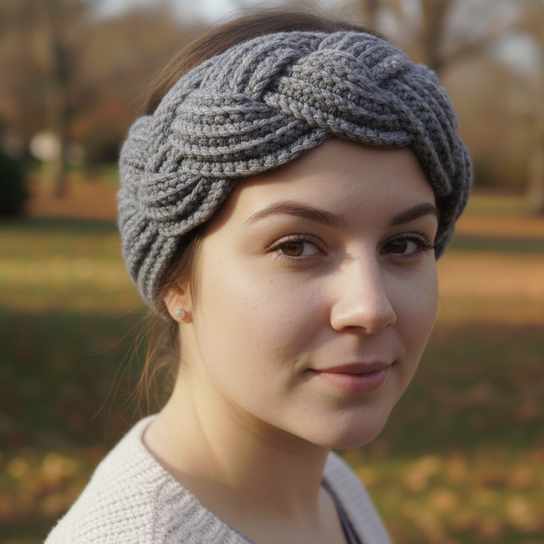 crochet chunky headband braided