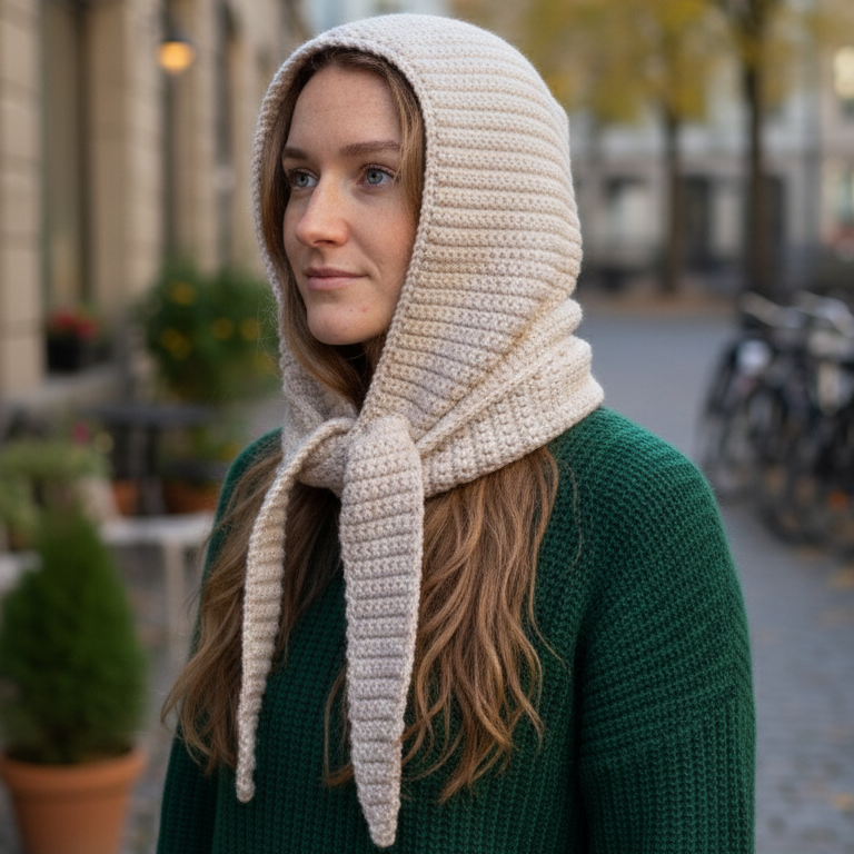 Crochet Sophie hood scarf pattern