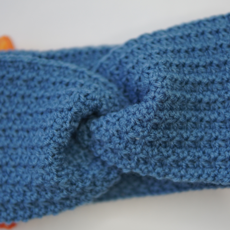 trinity stitch twisted headband crochet