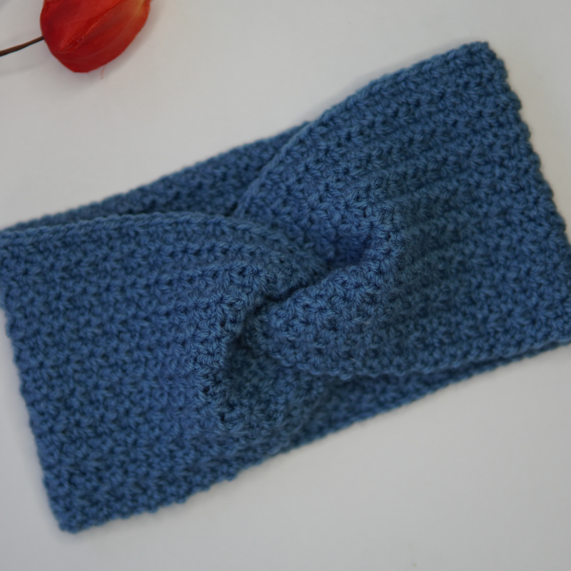 crocheted headband with a twist