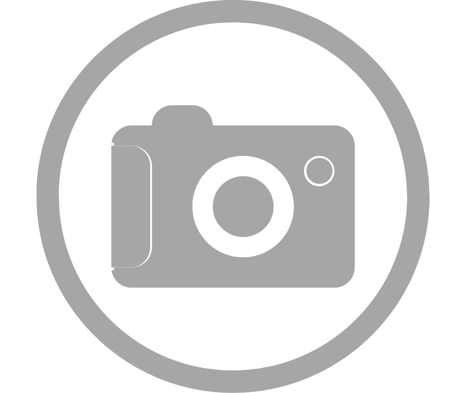 Icon of a camera, inside a circle