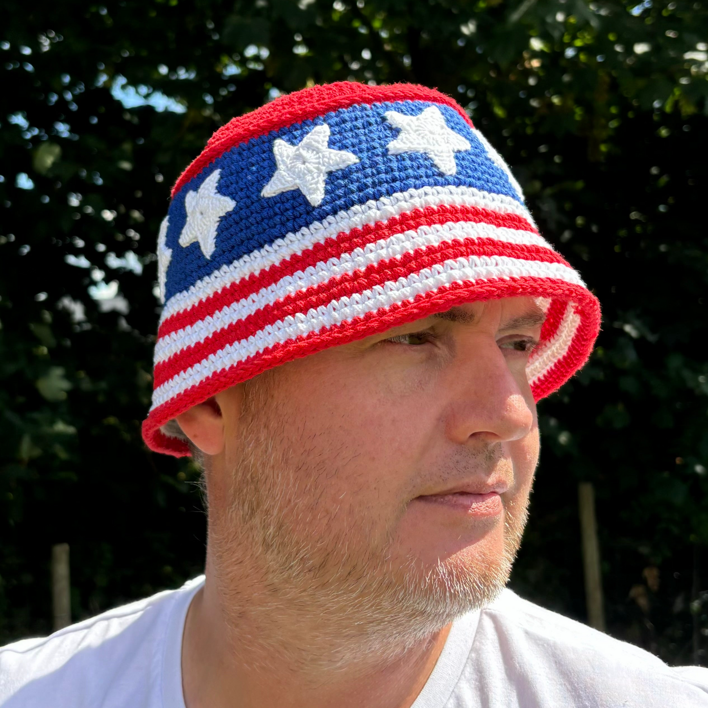 PATTERN: American Flag Bucket Hat - Diving Ducks Crochet