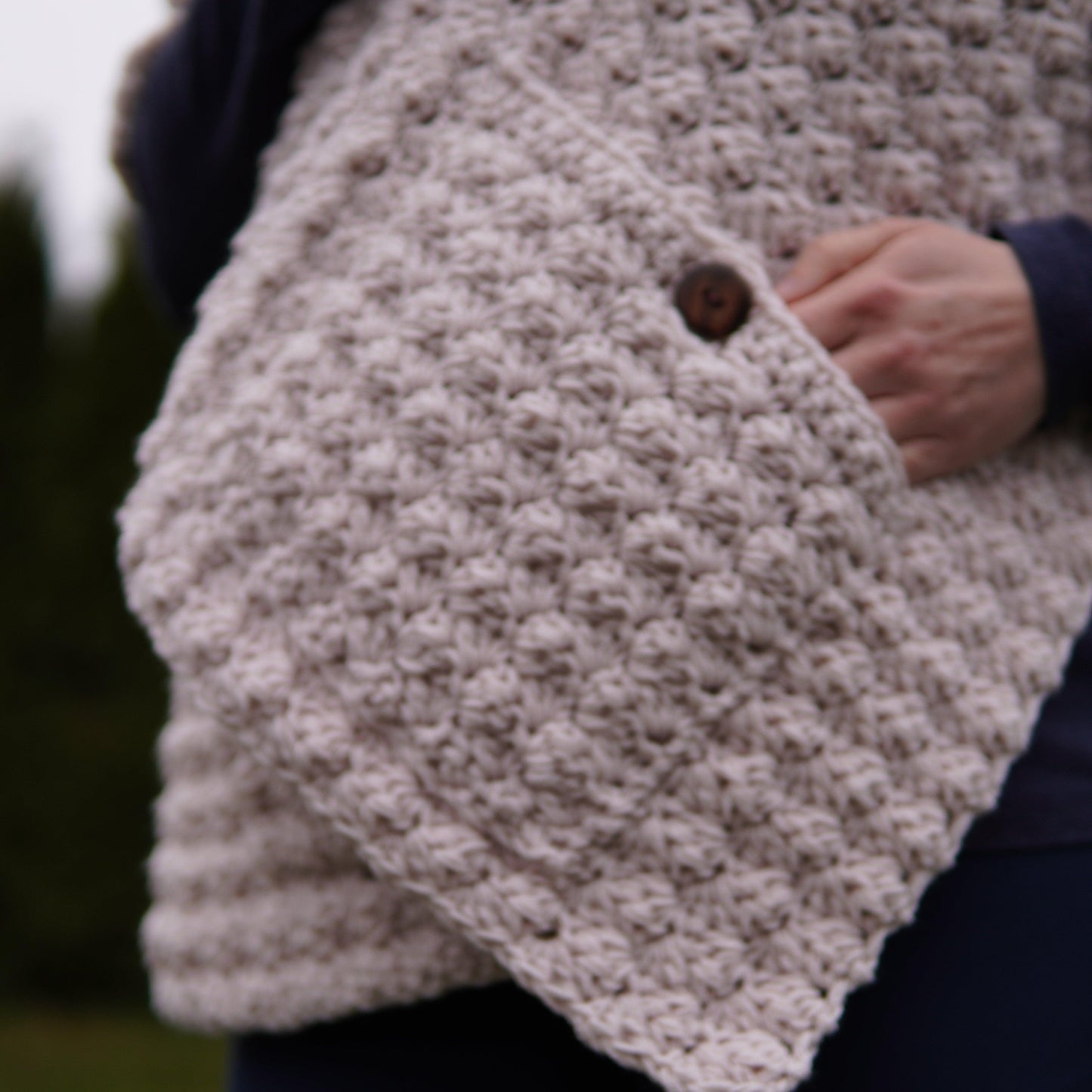 Crocheted shawl