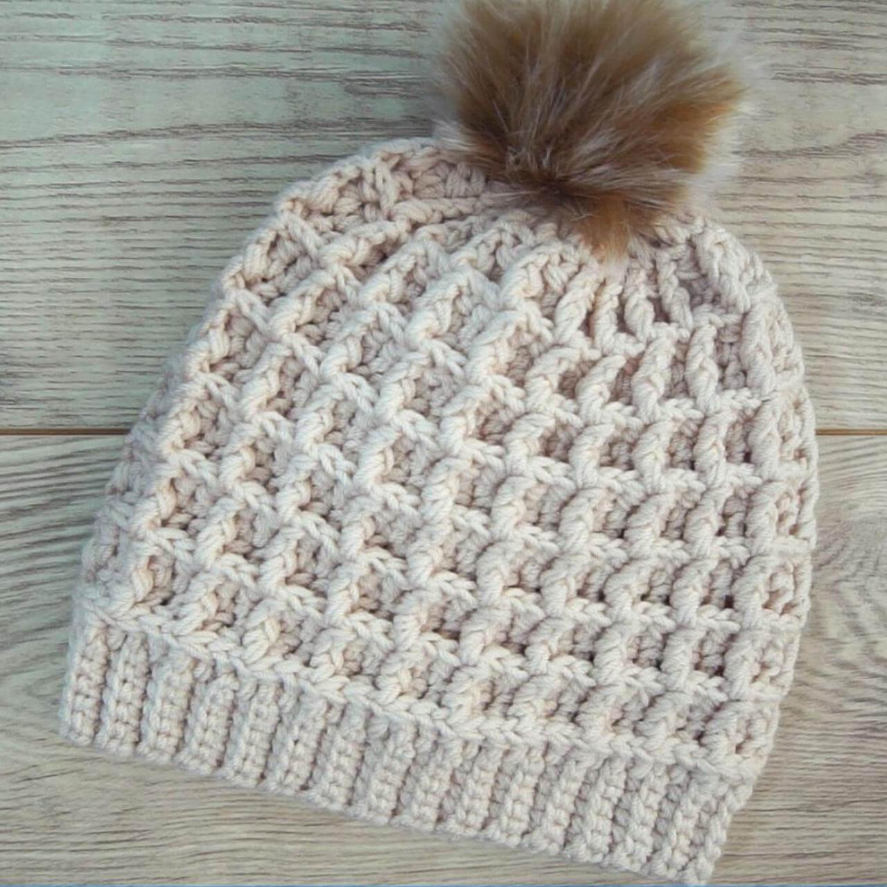 PATTERN: Waffle Stitch Beanie Hat - Diving Ducks Crochet
