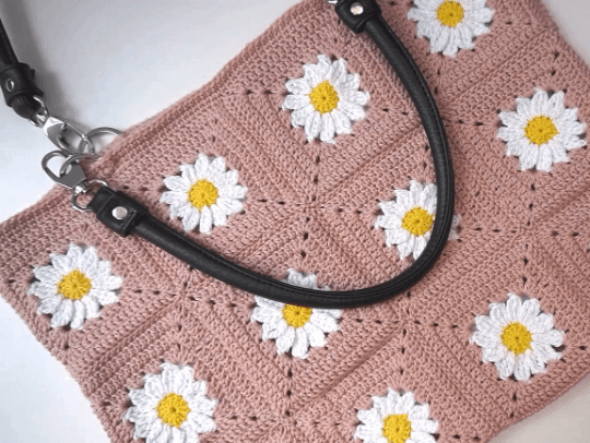 PATTERN: Granny Square Bag "Daisy" - Diving Ducks Crochet