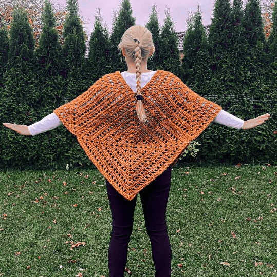PATTERN: Granny Square Poncho - 4 Squares - Diving Ducks Crochet