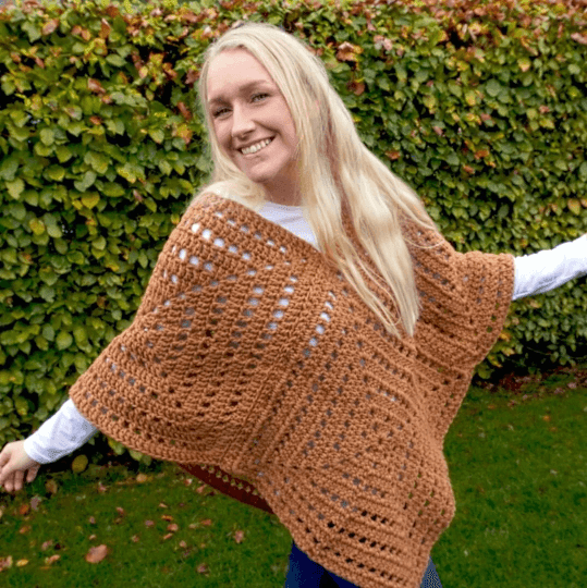 PATTERN: Granny Square Poncho - 4 Squares - Diving Ducks Crochet