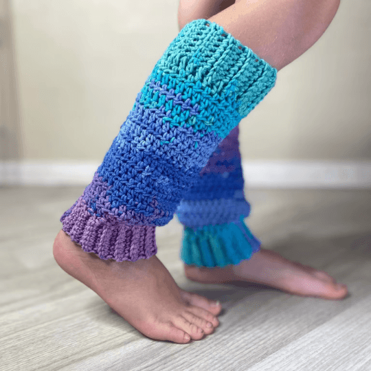 PATTERN: Kids "Color Change" Leg Warmers - Diving Ducks Crochet