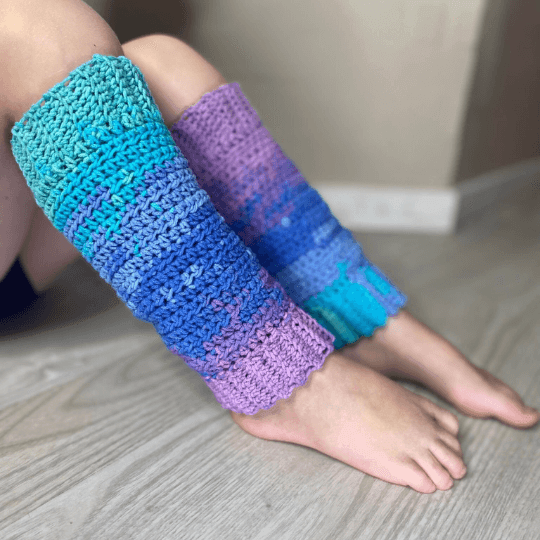 PATTERN: Kids "Color Change" Leg Warmers - Diving Ducks Crochet