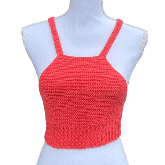 PATTERN: Elegant Halter Crop Top - Diving Ducks Crochet