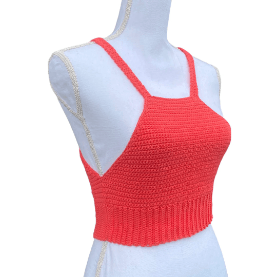 PATTERN: Elegant Halter Crop Top - Diving Ducks Crochet