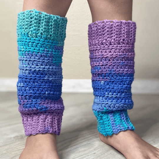 PATTERN: Kids "Color Change" Leg Warmers - Diving Ducks Crochet