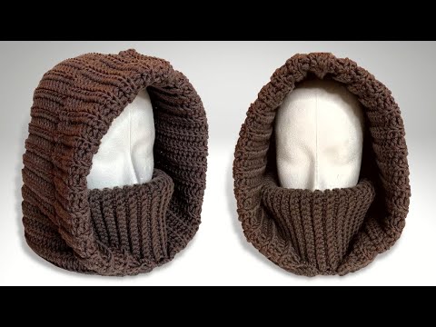 Learn to crochet a stylish Turtleneck Hoodie on our YouTube video! Easy instructions, sizes for all ages, perfect winter accessory tutorial