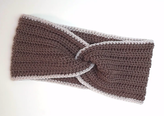 brown headband crochet
