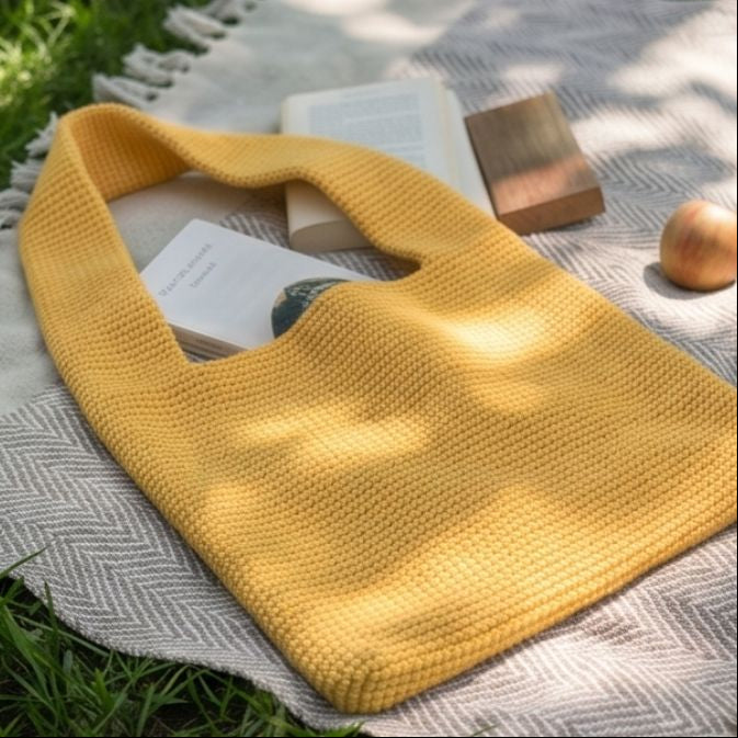 Crochet donut tote bag pattern