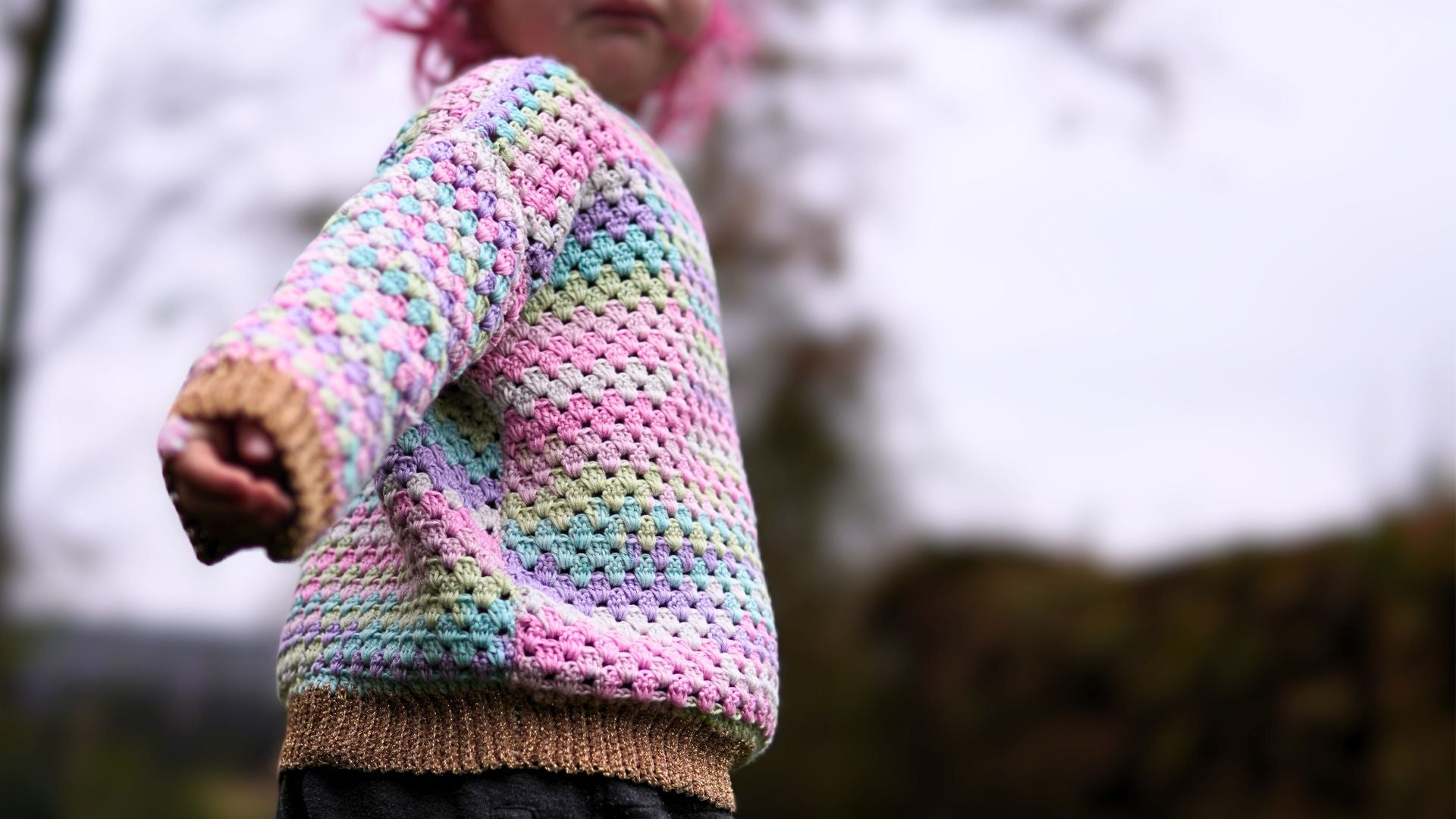 Crocheted Sweater in Granny Stitch