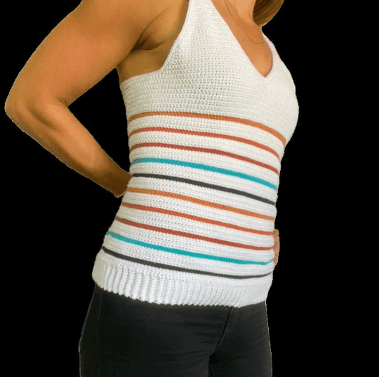 PATTERN: Crochet Top with Stripes - Diving Ducks Crochet