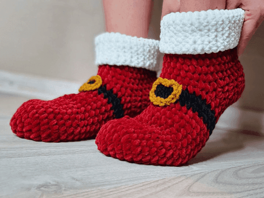 PATTERN: Crochet Santas Slippers - Diving Ducks Crochet