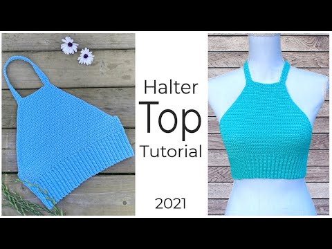 Pattern: Crocheted Halter Top in Sizes - Main Image